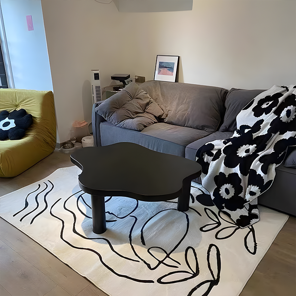 Handcrafted Cloud-Shaped Solid Wood Coffee Table – Modern Sculptural Design in 5 Sizes & 4 Finishes