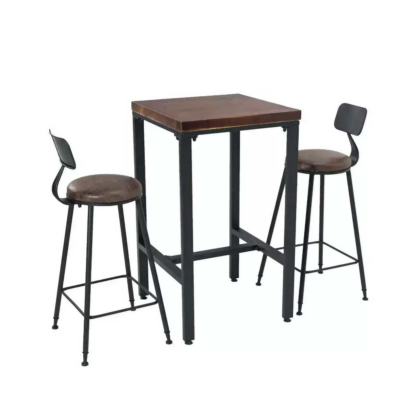 Solid Wood Square High Table Bar Table And Chairs