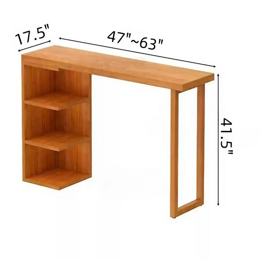 Walnut Wood Bar Table Integrated Partition Cabinet Island Dining Table