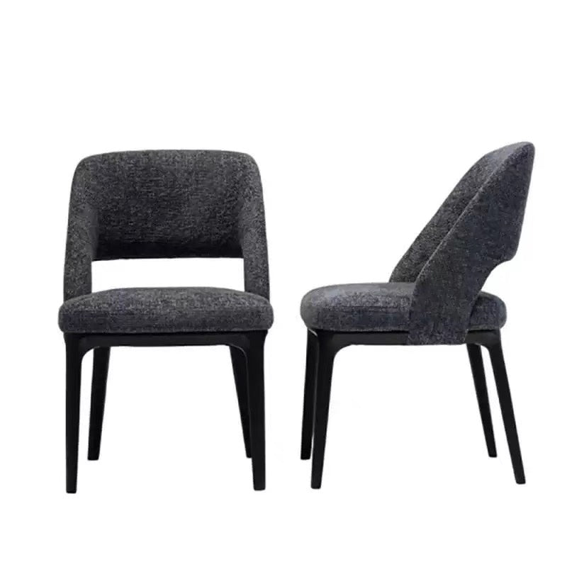 Luxury casual fabric dining chair