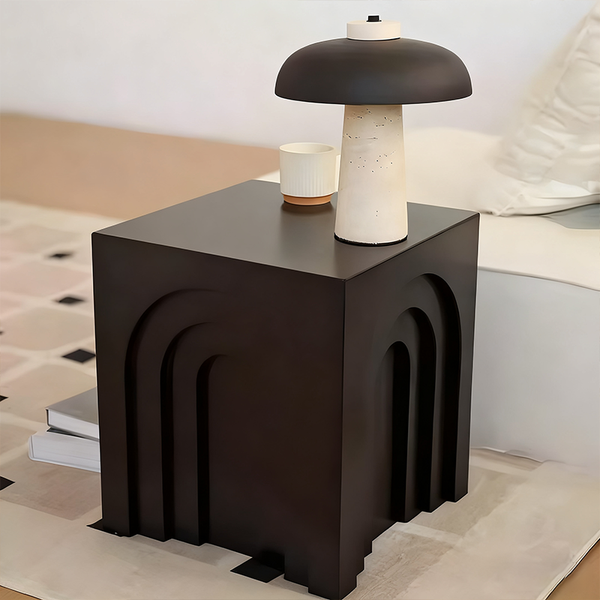 Solid Wood Side Table, Modern Minimalist Side Table, Geometric Coffee Table, Square Bedside Table, Living Room Decorative Table