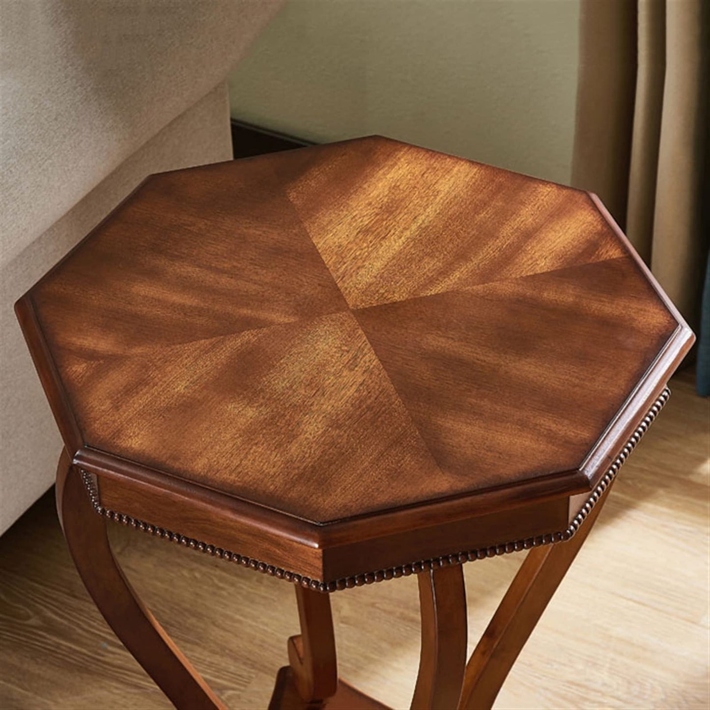 Solid Wood Polygonal Octagonal Telephone Table Creative Sofa Side Table