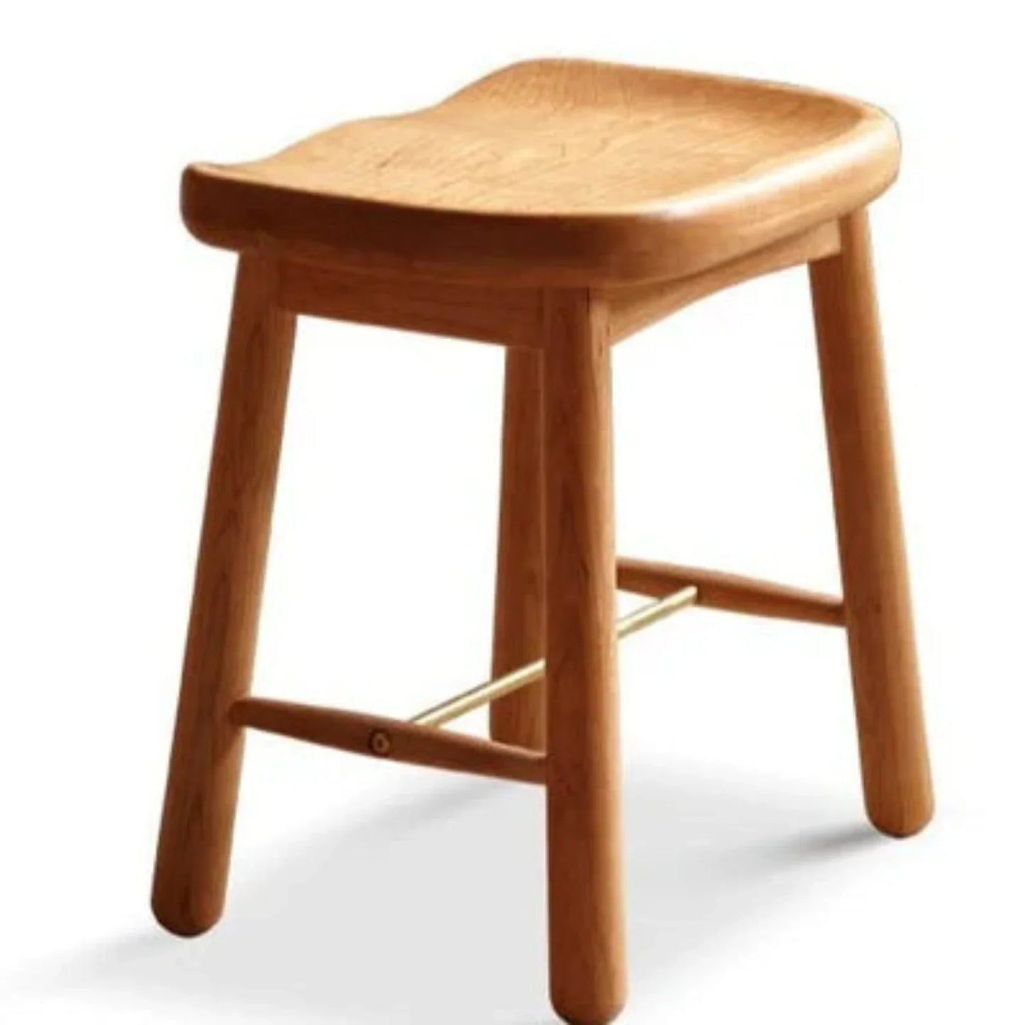 Solid wood makeup stool