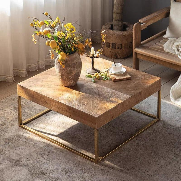 Wabi-sabi style square simple coffee table