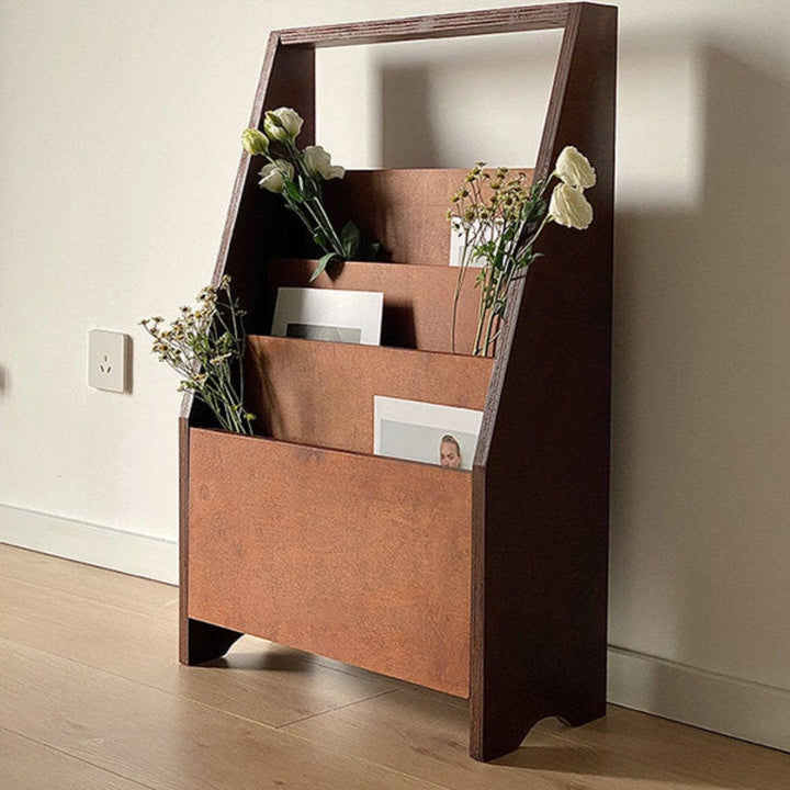 Colorful Magazine Rack Walnut Color Magazine Rack – Woodartdeal