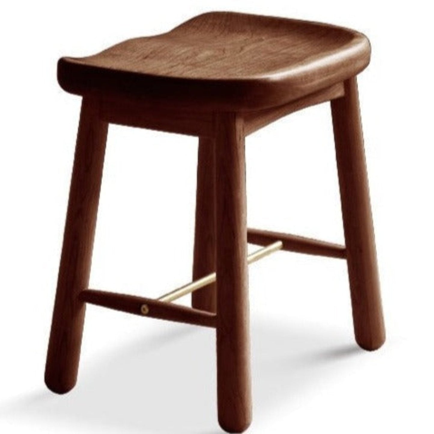 Solid wood makeup stool