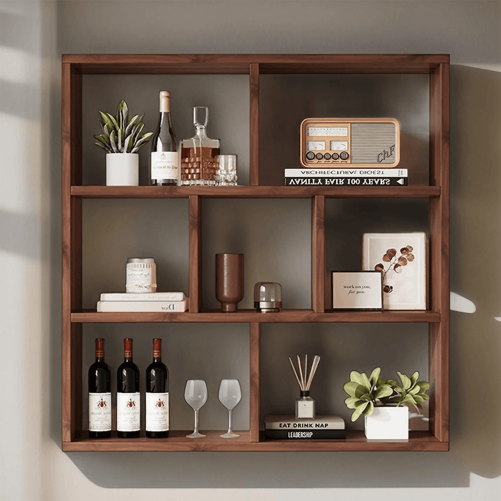 3-Tier Wall Mounted Bookshelf, Wine Rack, Cup Storage Rack, Wall Hangi ...