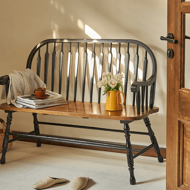 Oak Wood Double Windsor Chair