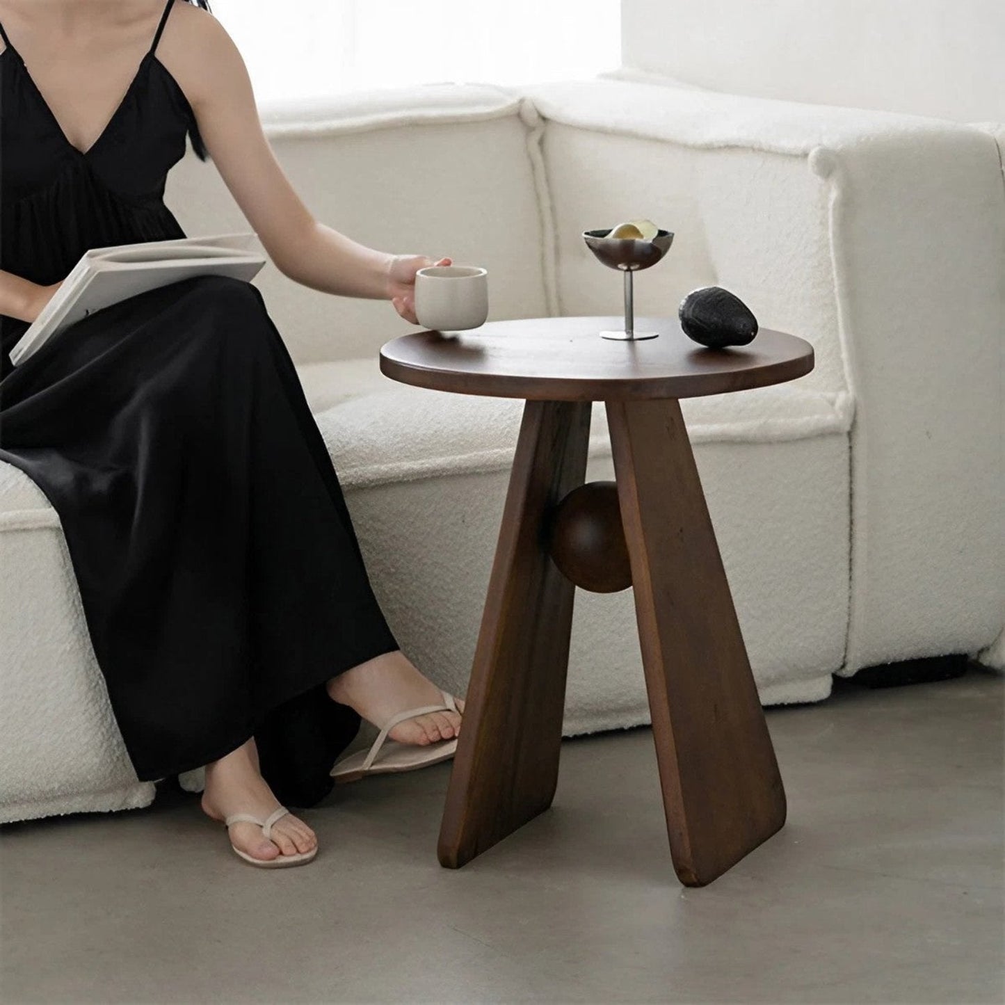 Minimalist  Ash Solid Wood Side Table