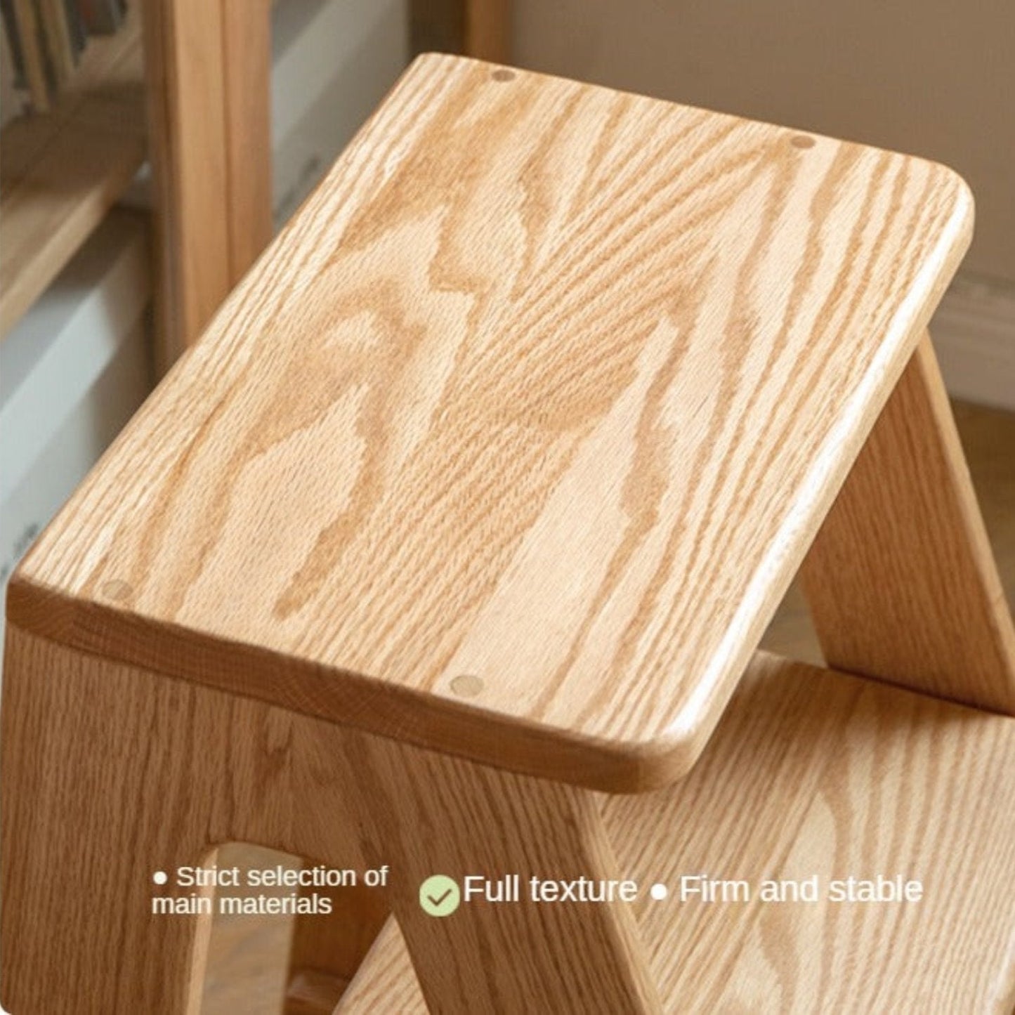 Oak solid wood step stool