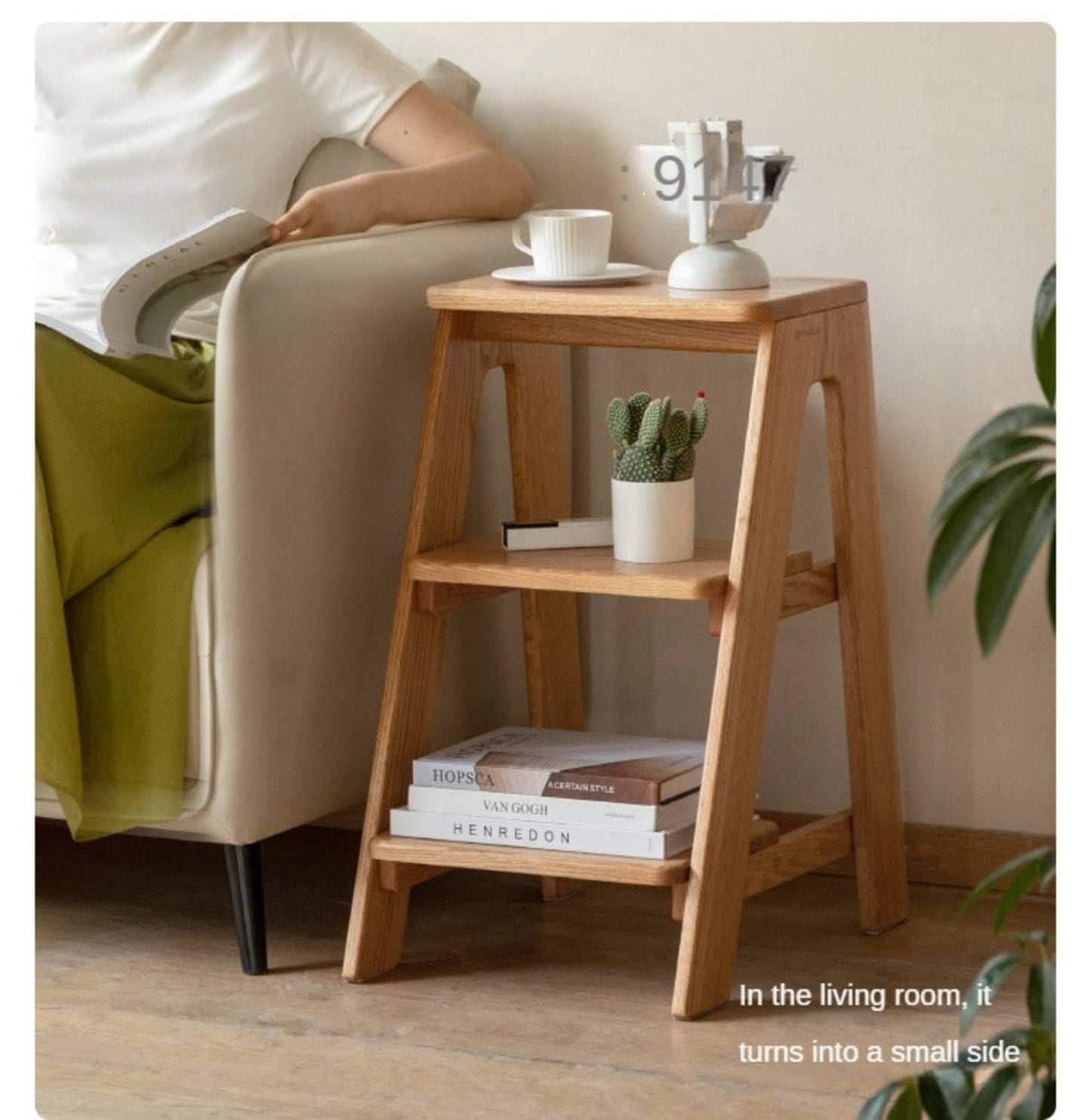 Oak solid wood step stool