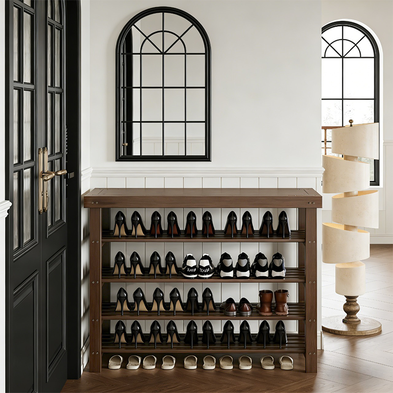 Bamboo Shoe Rack, Multi-Tier Storage Rack, Freestanding Entryway Shoe ...