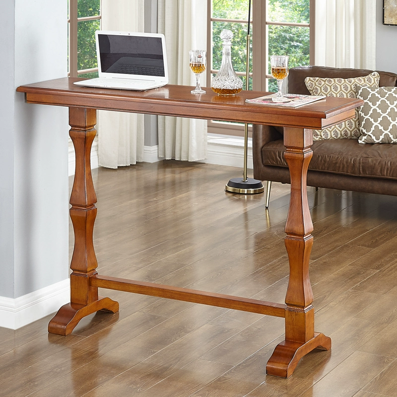 Solid Wood Counter Table, High-Legged Long Bar Table,Living Room Console Table