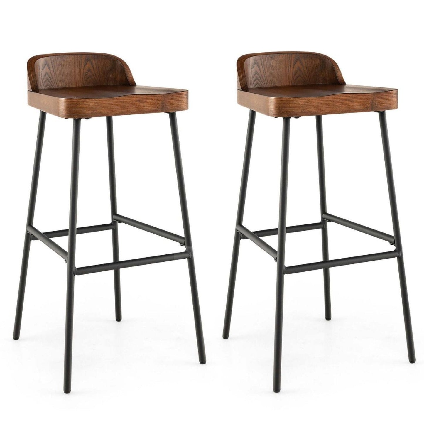 Industrial Bar Stools with Low Back