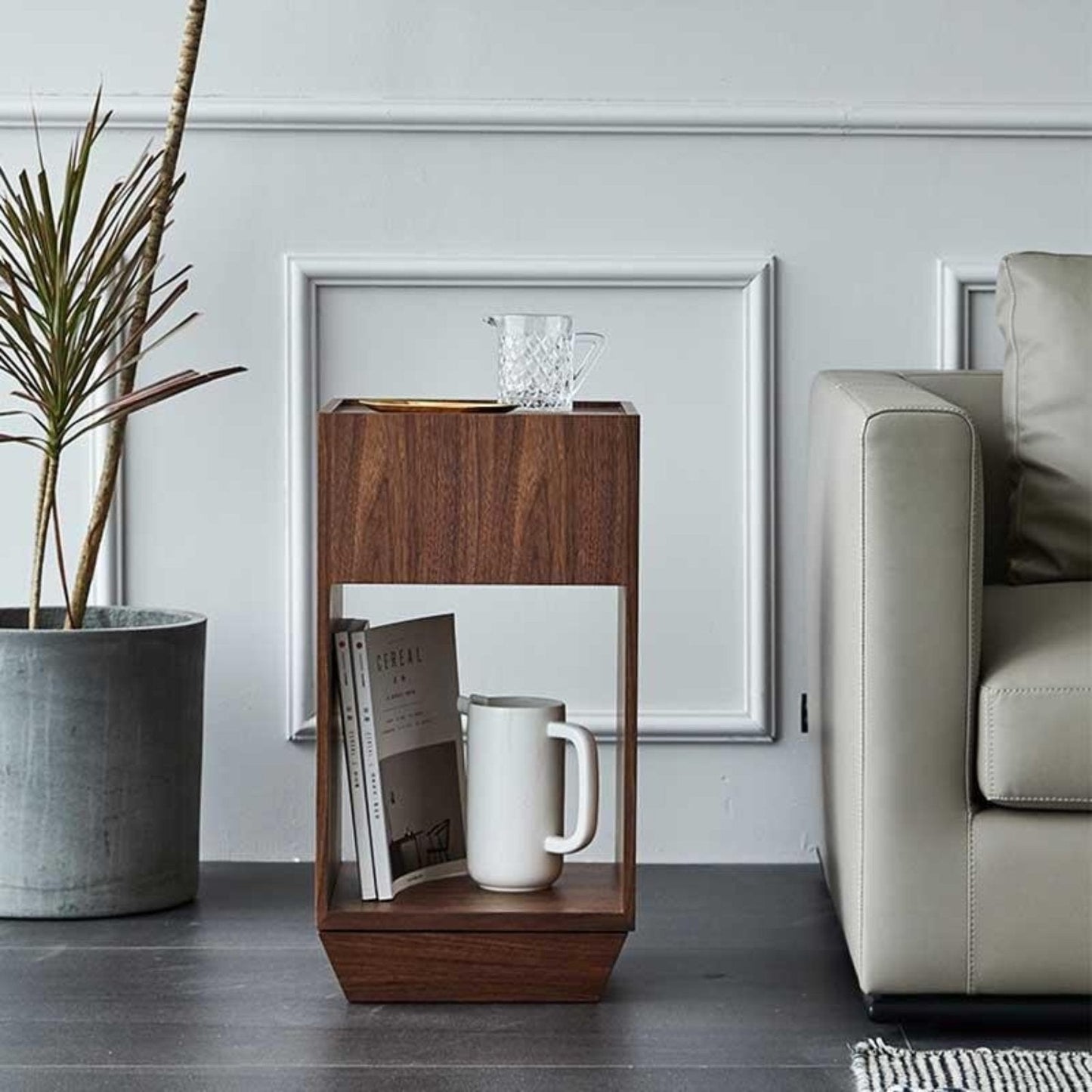 Rubik's Cube Rotating Storage Solid Wood Side Table