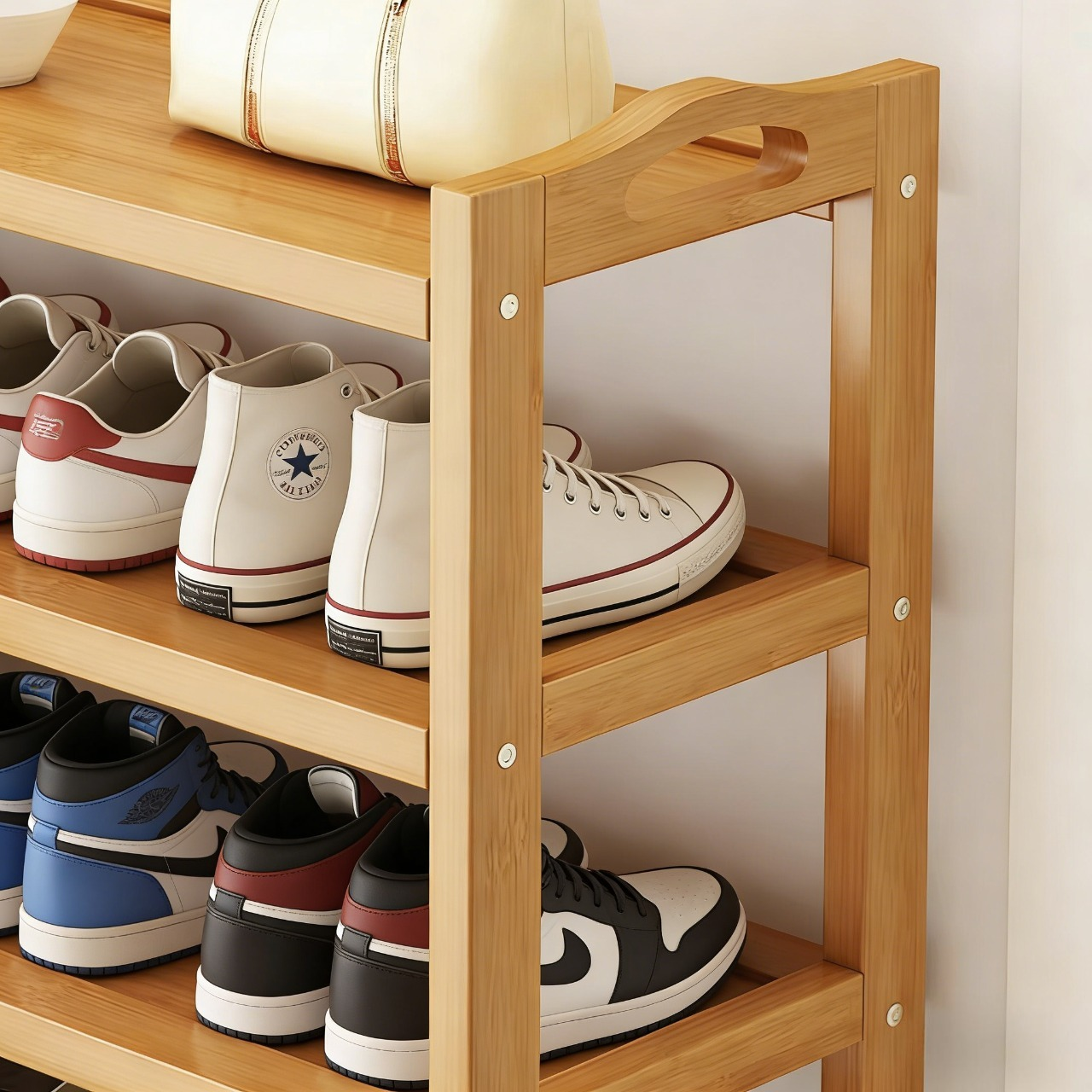 Bamboo Shoe Rack, Multi-Tier Shoe Storage Rack, Open-Style Freestandin ...