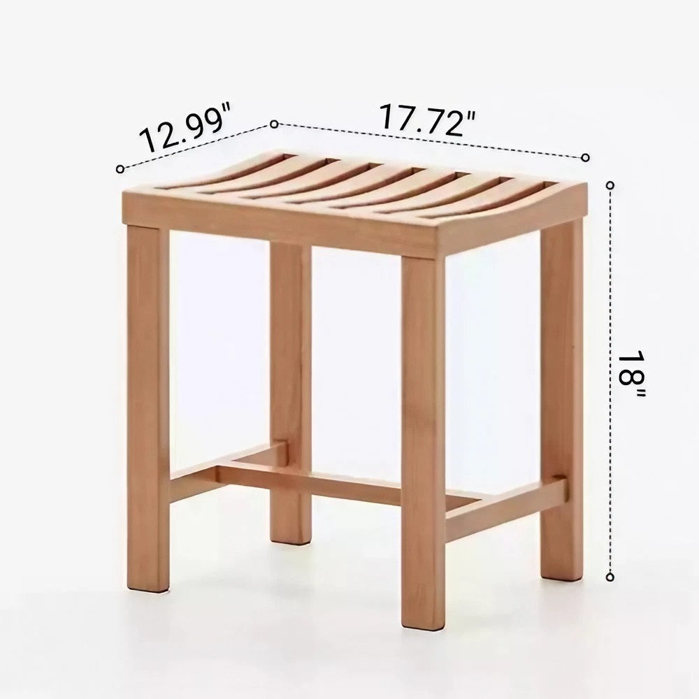 Solid Wood Waterproof And Non-Slip Bathroom Stool