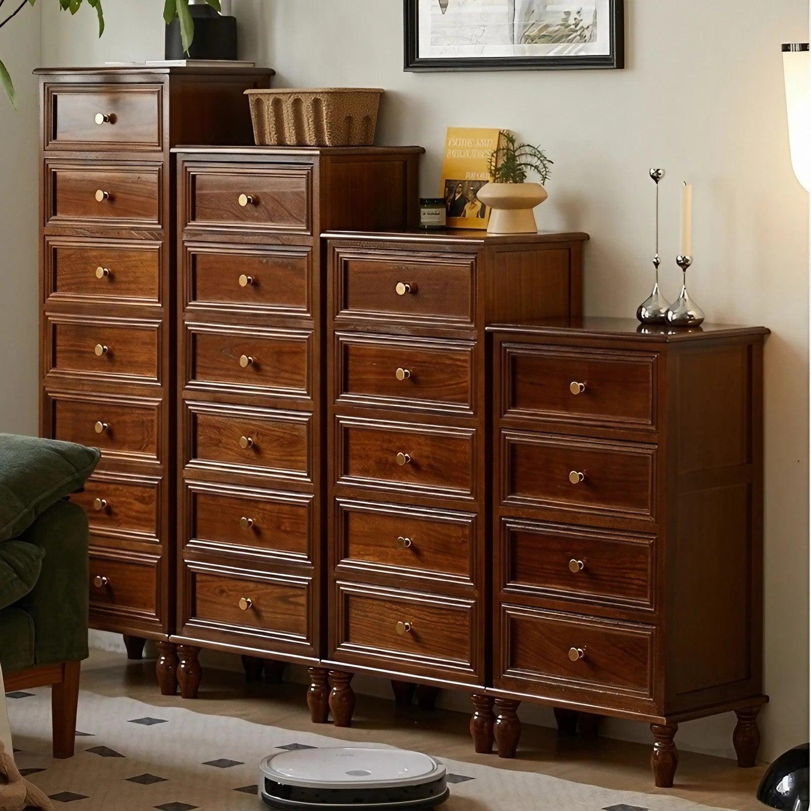 Oak Solid Wood Drawer Chest Without Door – Woodartdeal