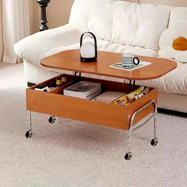 Liftable Coffee Table And Dining Table Movable Side Table