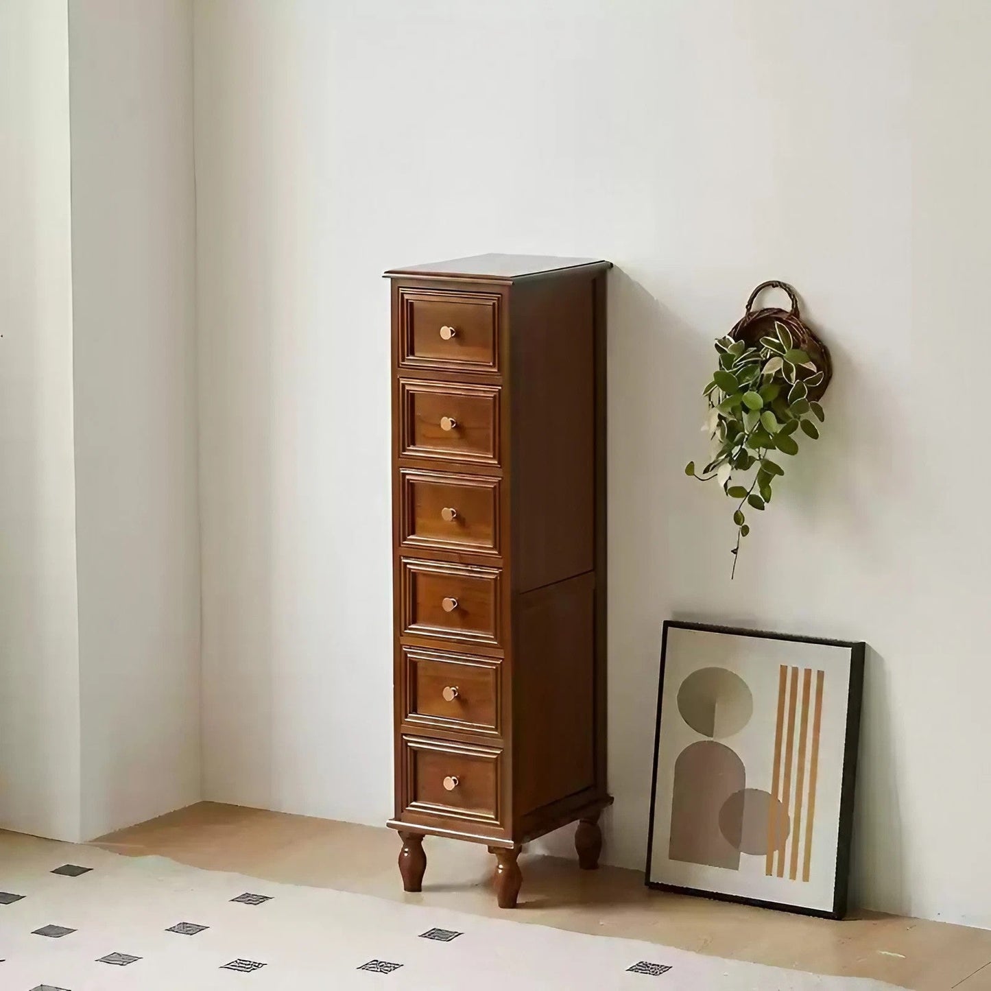 Oak Solid Wood Drawer Chest Without Door