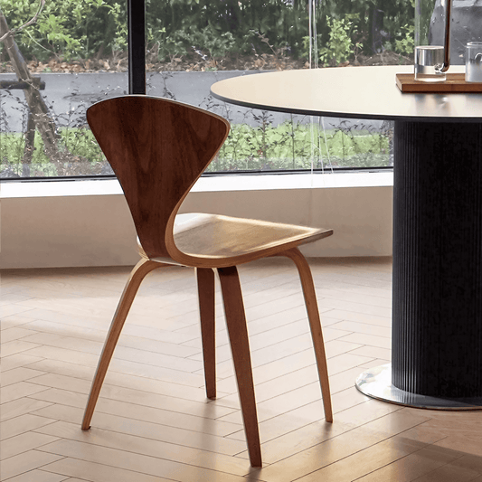 Natural Side Chair Cherner Chair Retro Leisure Chair Solid Wood Backrest Dining Chair