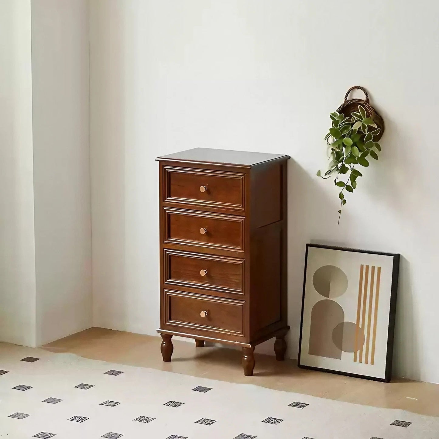 Oak Solid Wood Drawer Chest Without Door