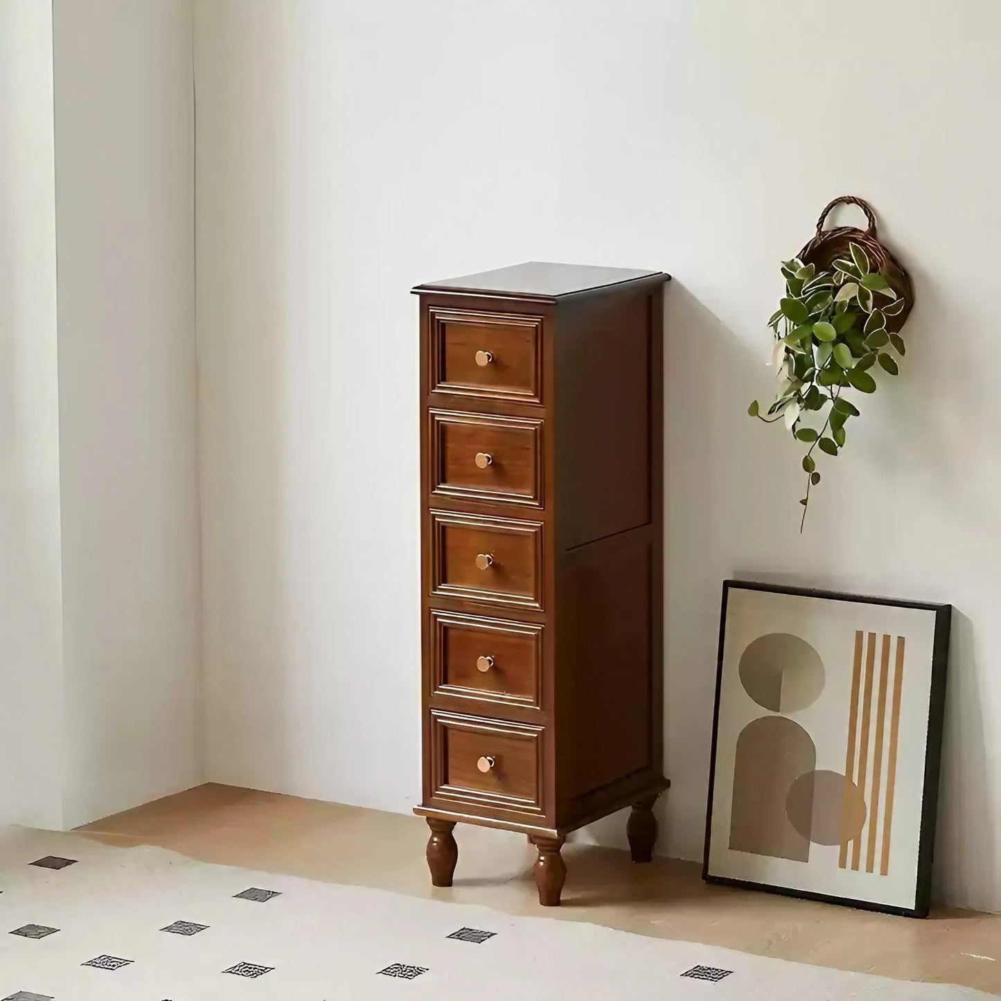 Oak Solid Wood Drawer Chest Without Door