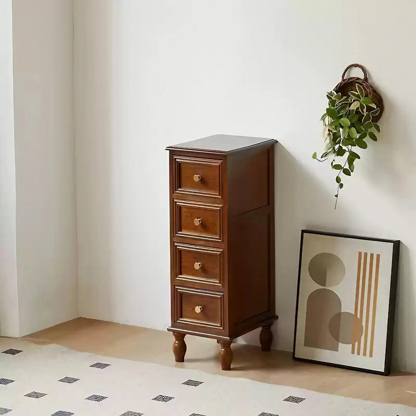 Oak Solid Wood Drawer Chest Without Door