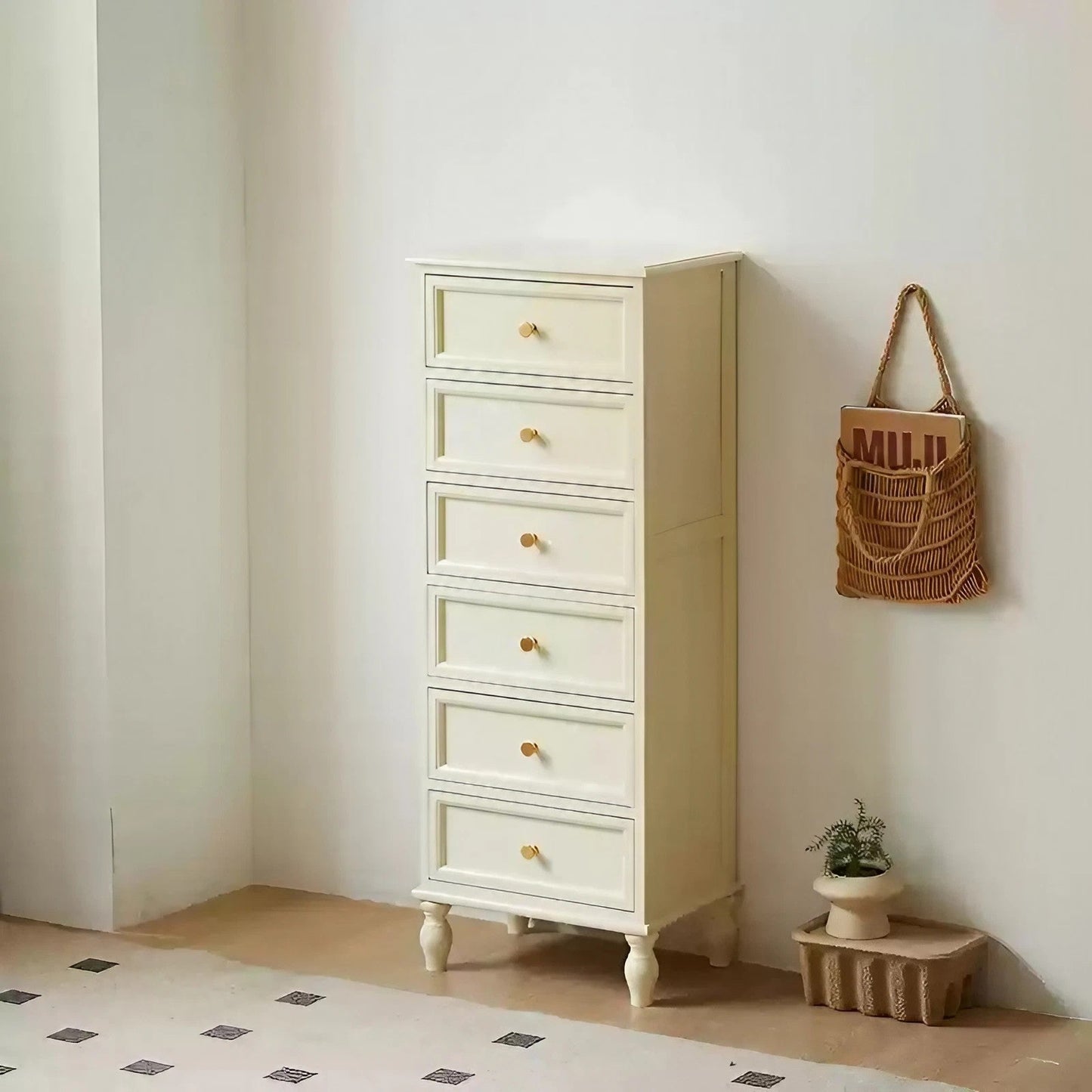 Oak Solid Wood Drawer Chest Without Door