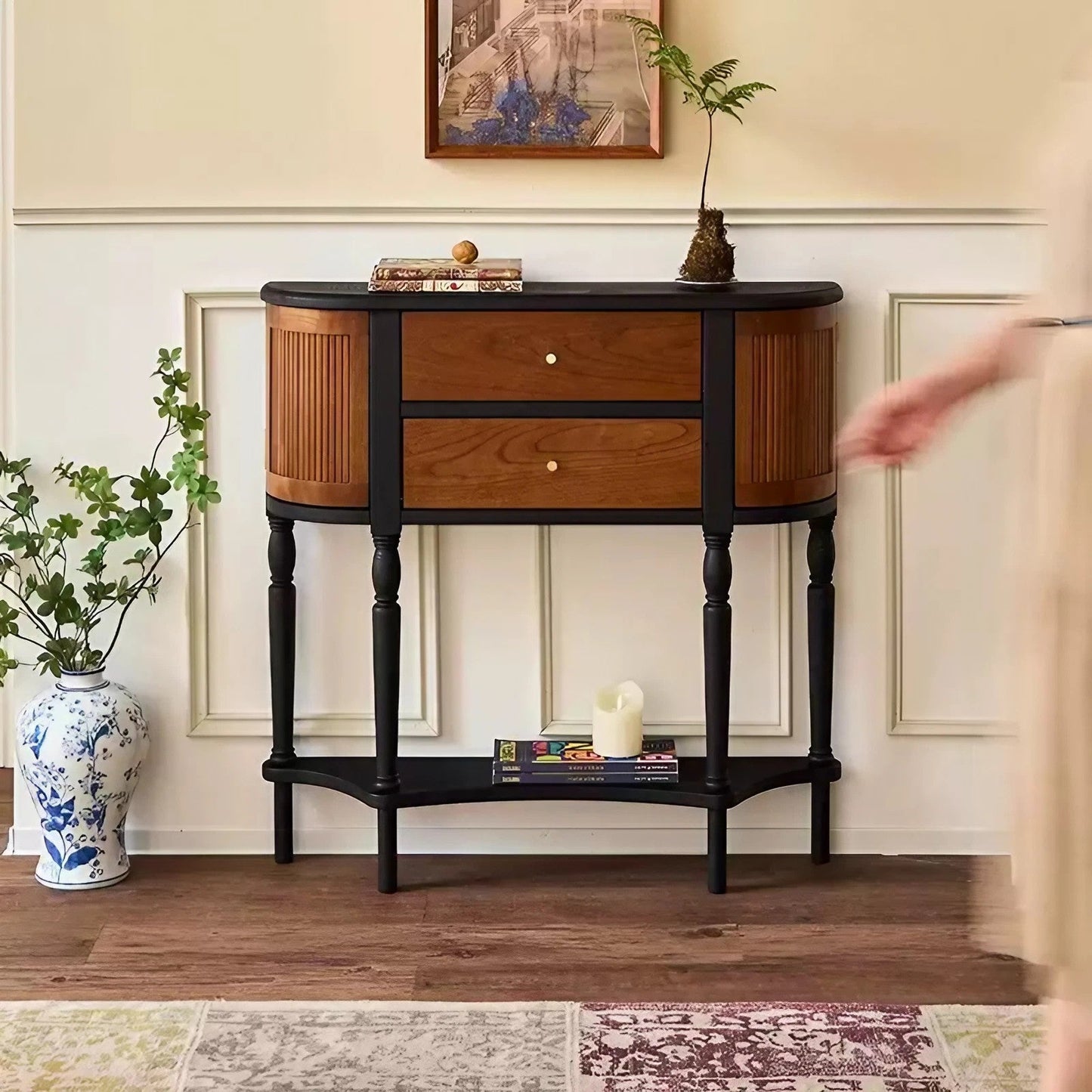 Luxury Solid Wood Antique Style Console Table Entryway Table Hallway Table Corridor Cabinet