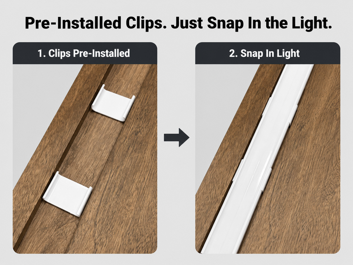 Lighted Live Edge Wooden Shelves with Hidden Brackets