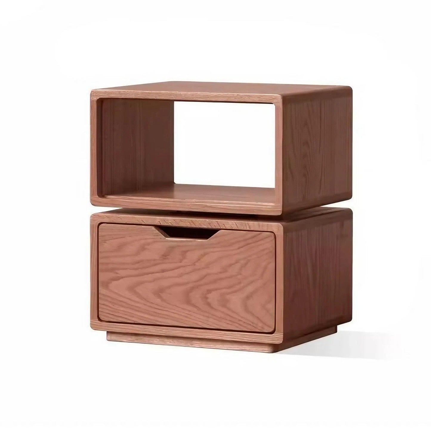 Oak Solid Wood Side Table Rotating Bedside Table