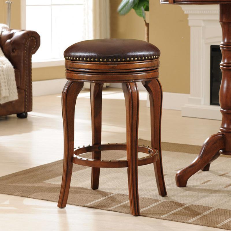 Vintage Style Solid Wood Swivel Barstools