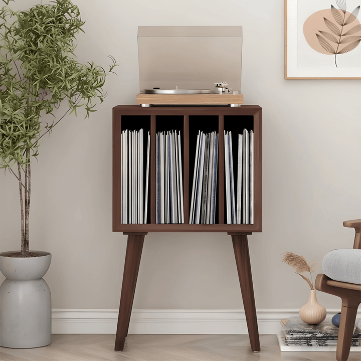 Vintage LP Storage Cabinet Vinyl Record Player Console Record