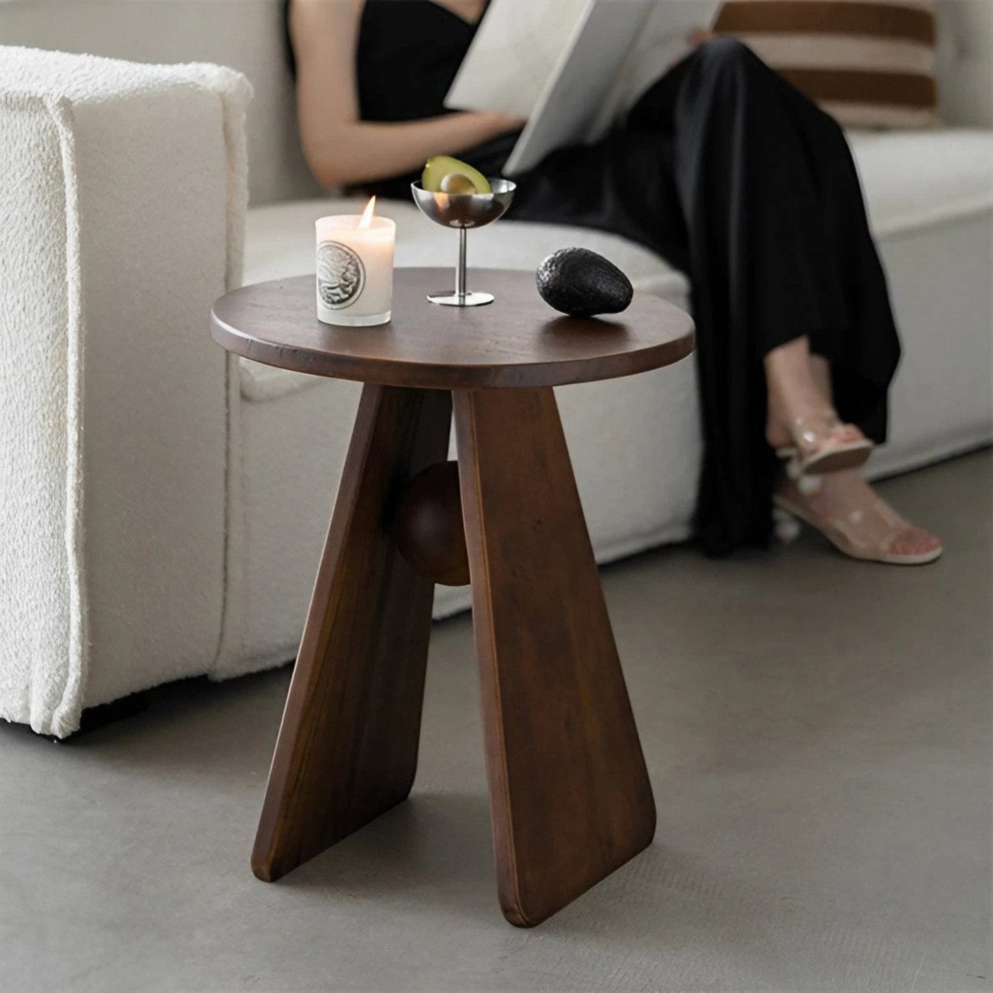 Minimalist  Ash Solid Wood Side Table