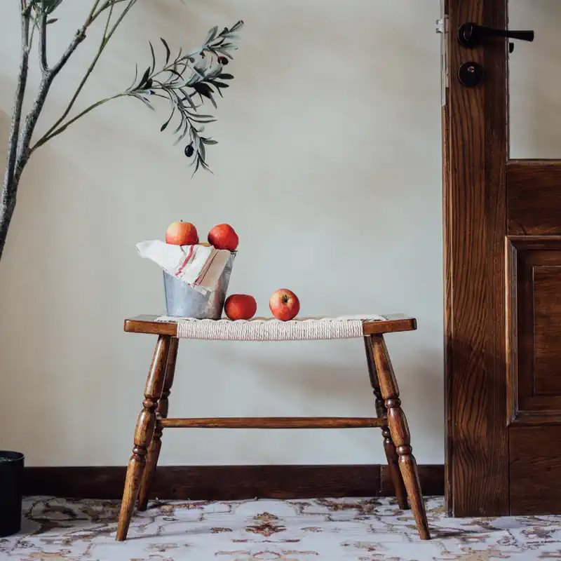 Rustic Wooden Bench Small Bench For Dining Room/Entryway/Bedroom