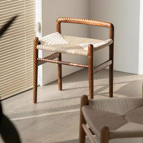 Solid Wood Dining Chair, Vanity Stool, Modern Minimalist Armchair, Lounge Chair, Rattan Chair, Entryway Shoe Bench