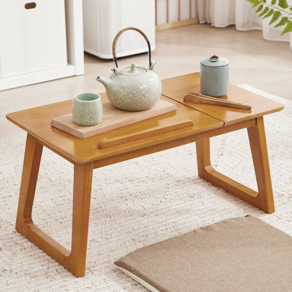 Adjustable Laptop Desk Solid Wood Coffee Table – Minimalist Modern  for Living Room or Bedroom