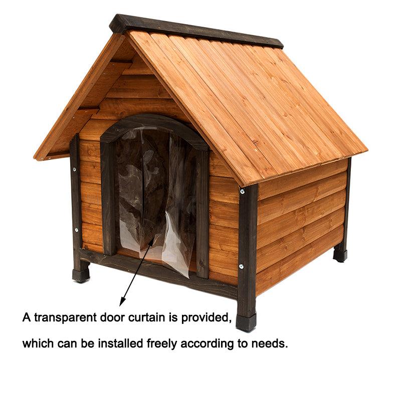 Outdoor Solid Wood Dog House with Adjustable Foot Pad,Weatherproof