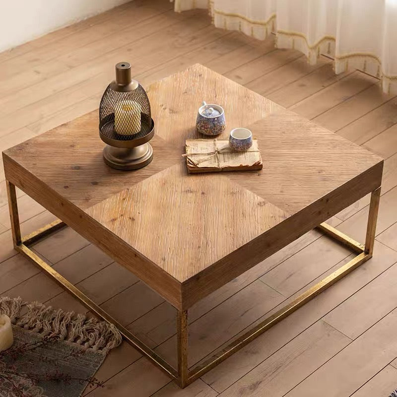 Wabi-sabi style square simple coffee table