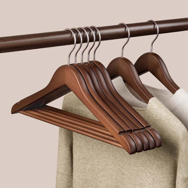 Wooden Hangers, 10/20/30/50-Piece Packs, Featuring 360° Rotating Hooks, Non-Slip Clothing Hangers, Suit & Coat Hangers