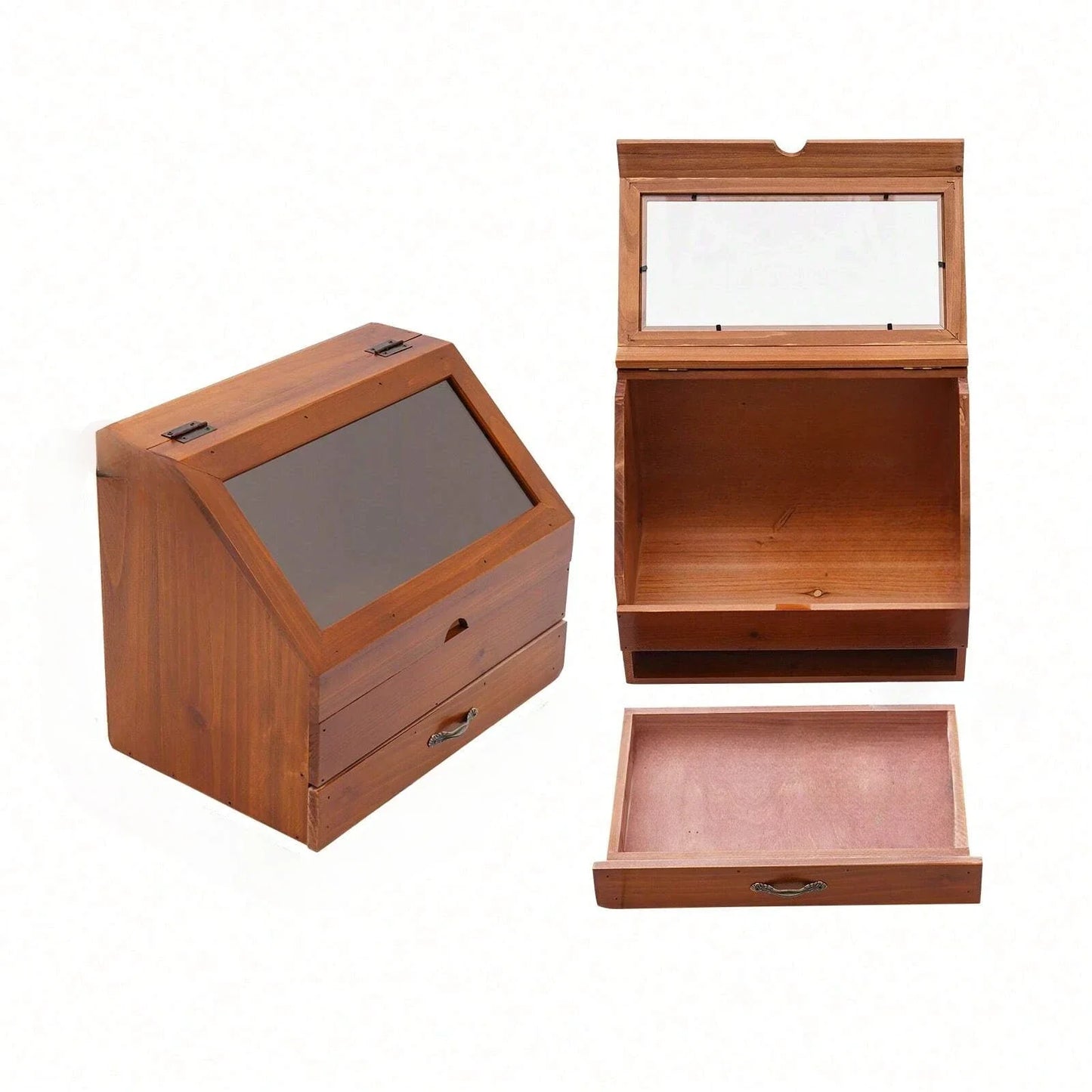 Solid Wood Desktop Cosmetic Cabinet