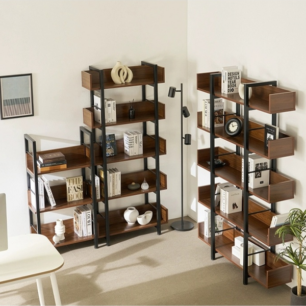 Solid Wood And Iron Storage Rack, Industrial-Style Bookshelf, Multi-Tier Display Rack, Living Room Decor Rack, Home Storage Rack