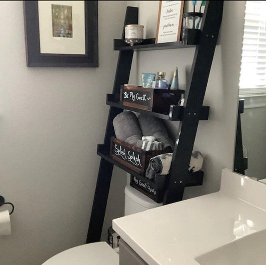 3 Tier Over the Toilet Ladder Shelf