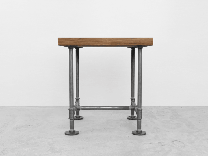 Industrial pipe and wood side table - Woodartdeal