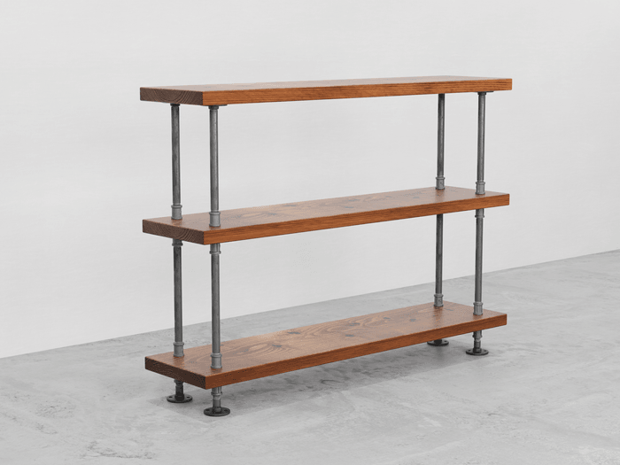 Industrial Style Bookcase, Steel and wood bookcase - 11" Depth - Woodartdeal