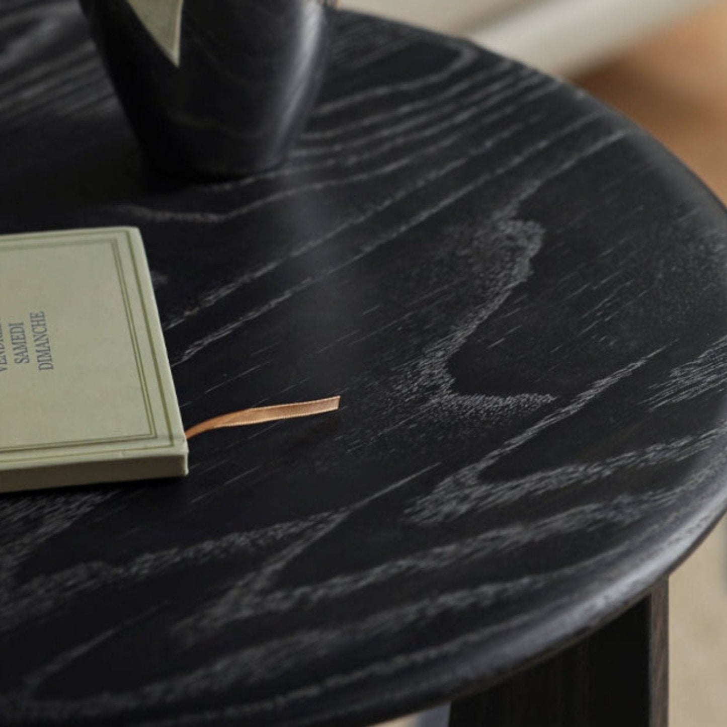 Oak Curved Leg Accent Table