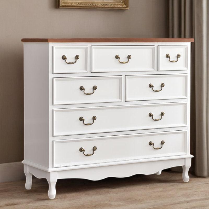 Rustic Pine Dresser with Metal Drawer Panels - Woodartdeal