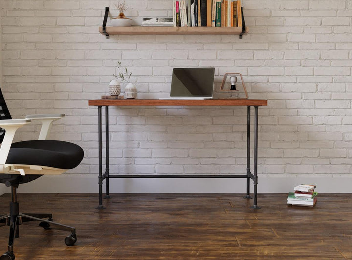 Rustic steel and wood desk, Rustic industrial desk - Woodartdeal