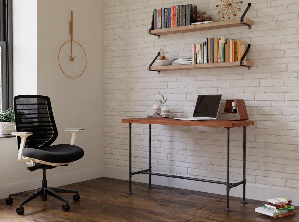 Rustic steel and wood desk, Rustic industrial desk - Woodartdeal